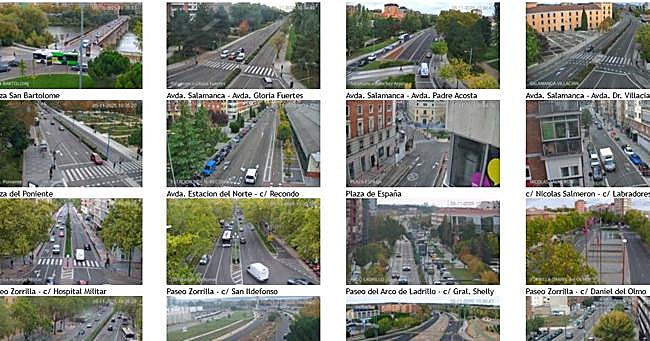 Imagen después - Estado de las cámaras en la web municipal en diciembre y en la actualidad, una vez recuperado el servicio con imágenes en tiempo real.