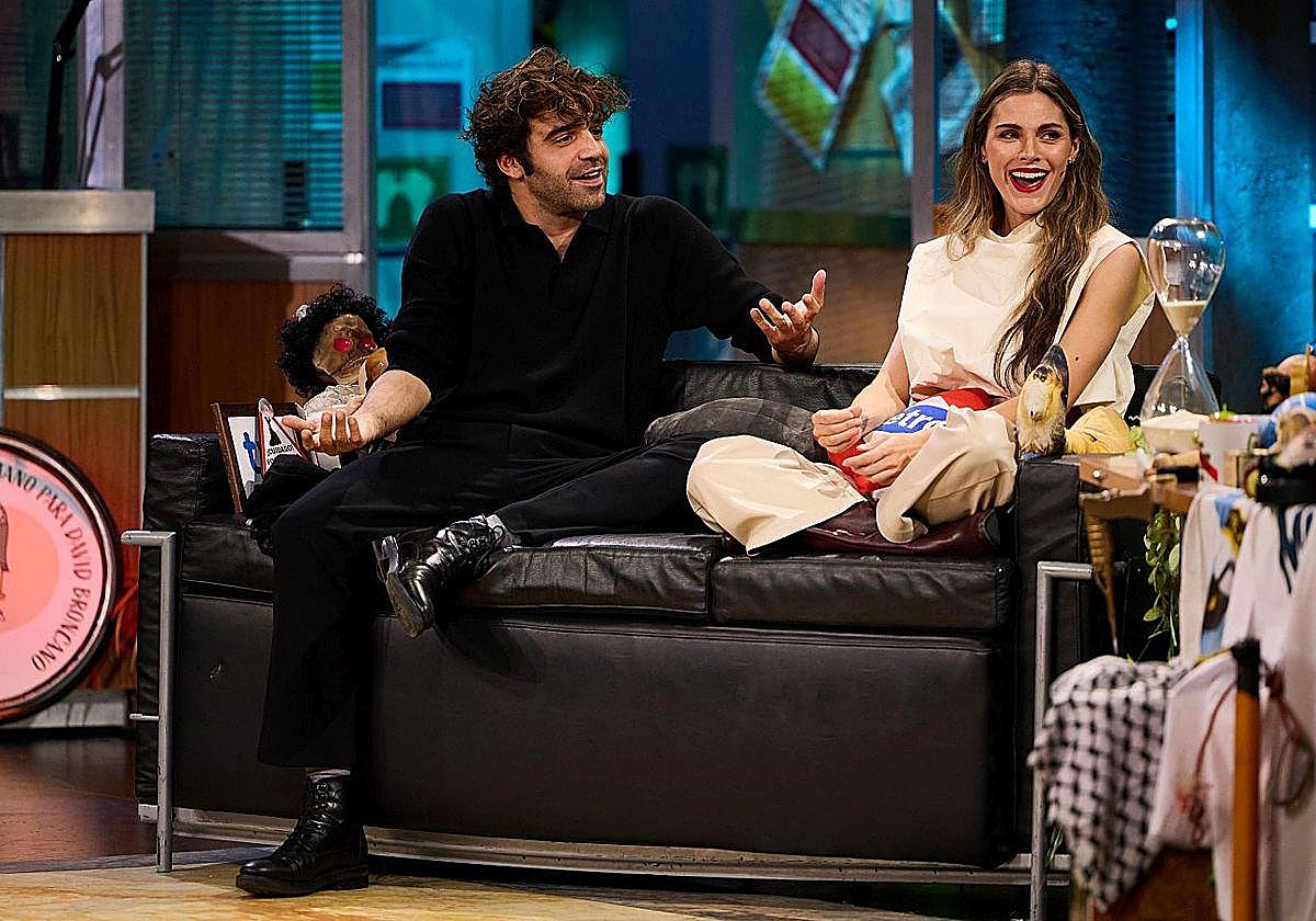 Amaia Salamanca y David Verdaguer en 'La Revuelta'.