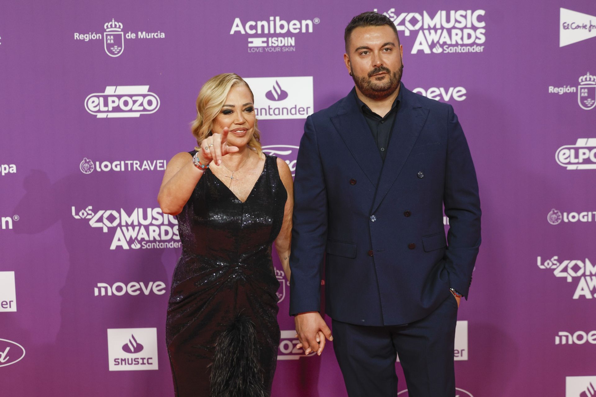 La colaboradora de televisión Belén Esteban y su marido, Miguel Marcos.