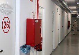 Trasteros en un bloque de viviendas.