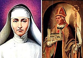 Santa Agustina Pietrantoni y San Cuniberto de Colonia.