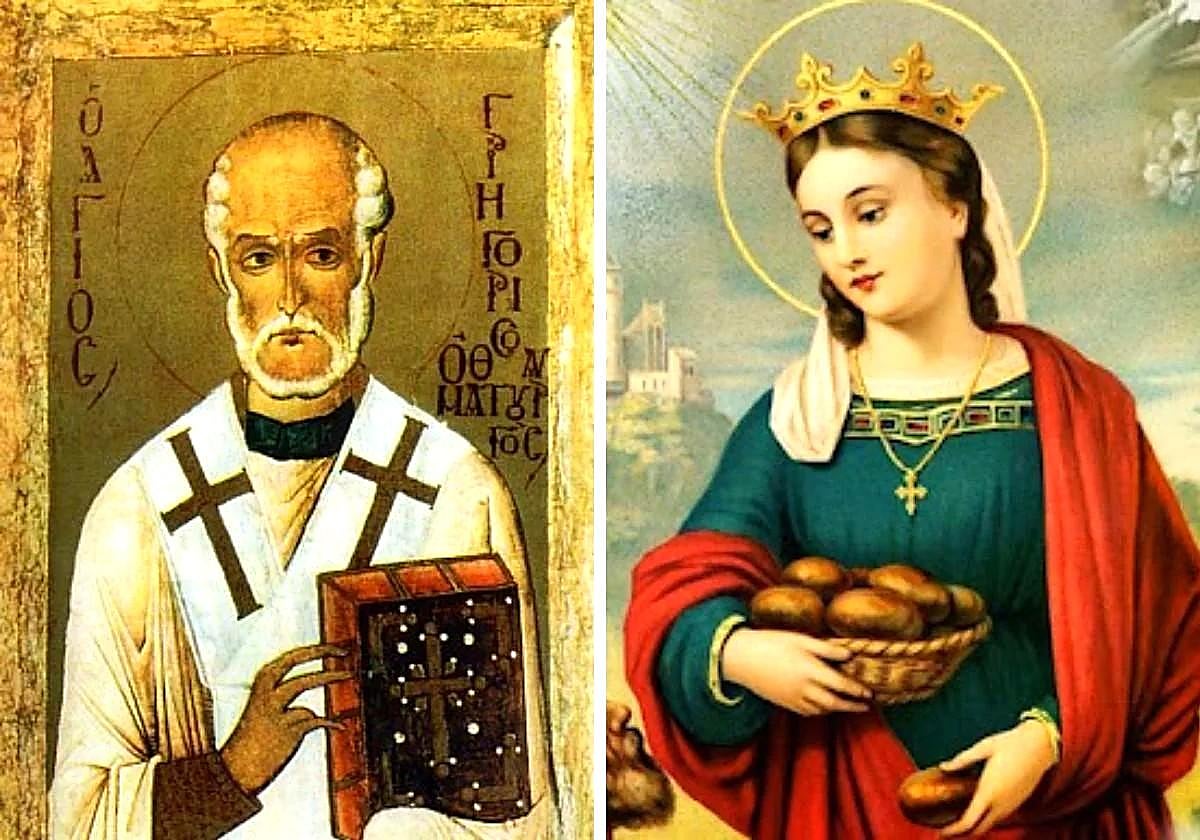 San Gregorio Taumaturgo y Santa Isabel de Hungría.