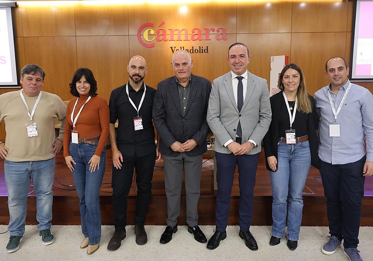 Pablo González (Product Hackers), Lorena Fernández (Remolonas), Jorge J. Rolo (Flat 101), Javier Labarga (Cámara de Comercio), Víctor Alonso (Diputación de Valladolid), Raquel Alcalde (Protos) y Víctor Hernando (Voro Marketing) este martes.