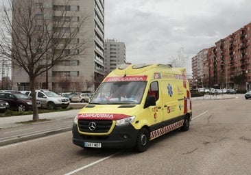 Dos heridos en una colisión con otro vehículo en un pueblo de Valladolid