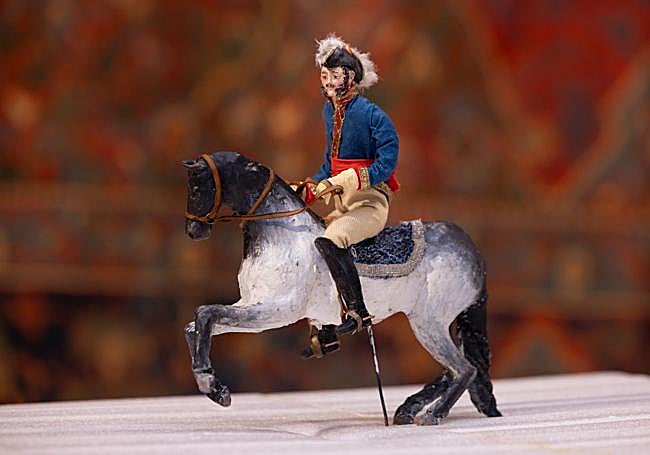 El general José de Palafox, a caballo será una de las figuras del belén napolitano inspirado en personajes de la pintura de Francisco de Goya, obra de Carmen Alonso-Pimentel.
