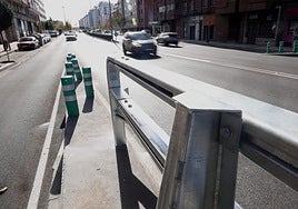 El inicio del quitamiedos del viaducto de Arco de Ladrillo, ya respuesto al mediodía de este miércoles.