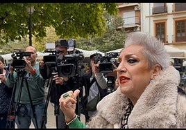 La presidenta de La Volaera, en el acto.