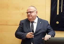 El consejero de Sanidad, Alejandro Vázquez, este jueves durante su comparecencia en las Cortes de Castilla y León.