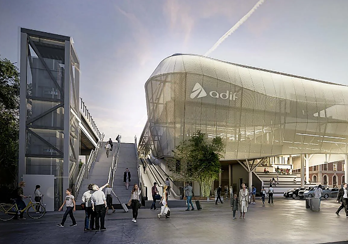 Recreación de la futura estación.