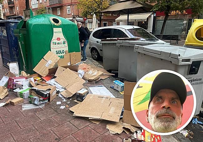 Suciedad en una de las calles de La Rondilla. En detalle, Felipe Soriano.