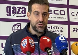 David Barrio, en la rueda de prensa de este viernes.