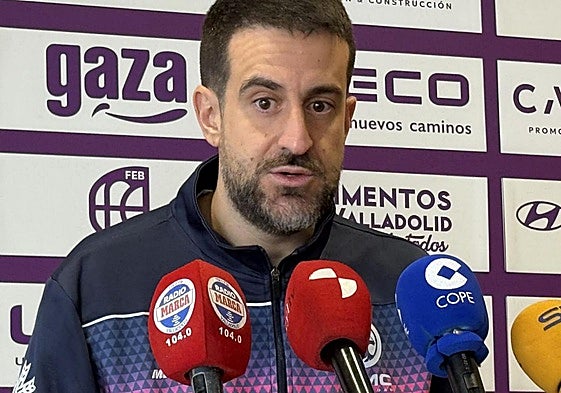 David Barrio, en la rueda de prensa de este viernes.