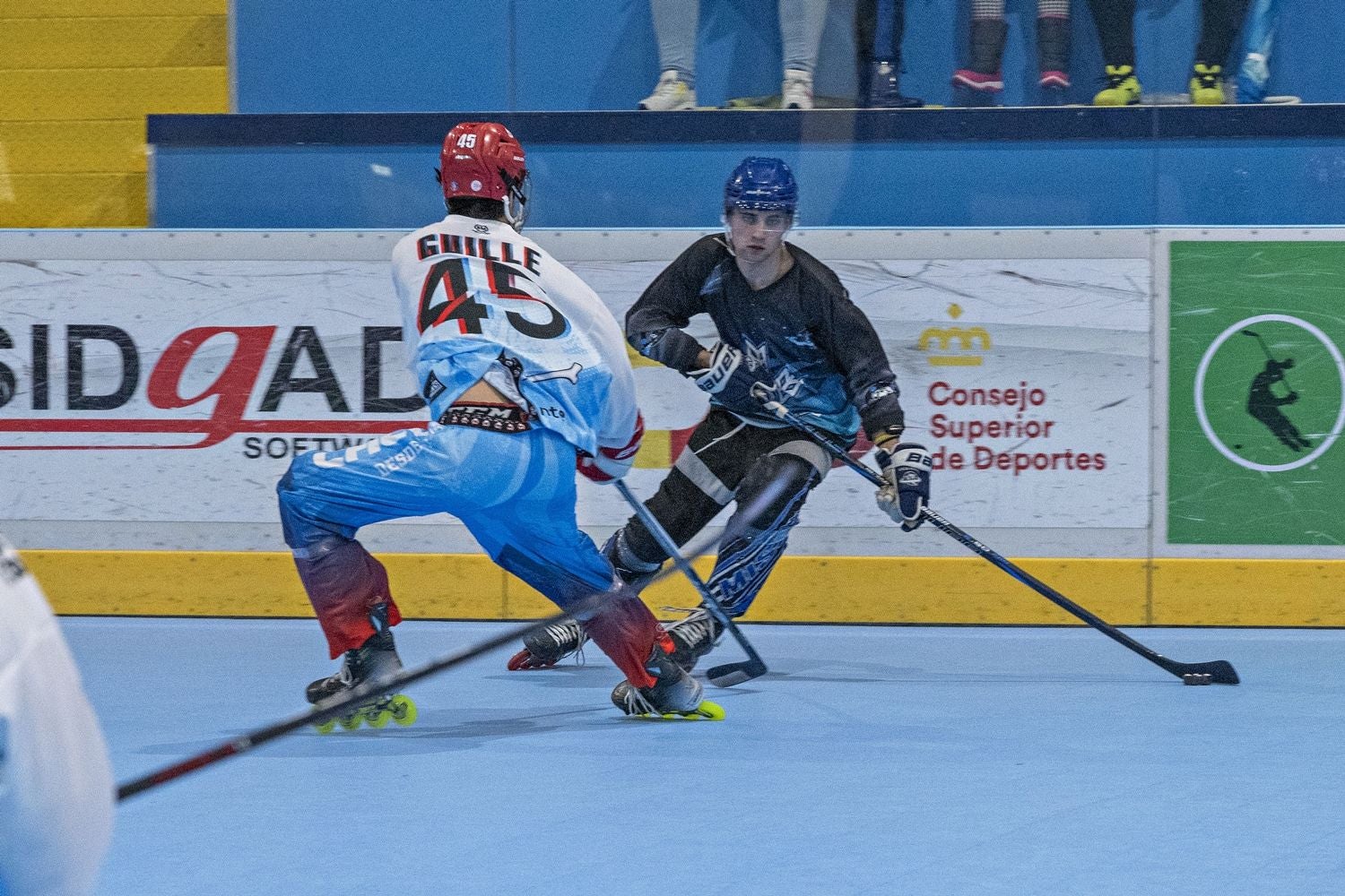Una acción del encuentro disputado en Canterac.
