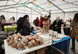 Puesto de las Jerónimas de Toral de los Guzmanes, este sábado.