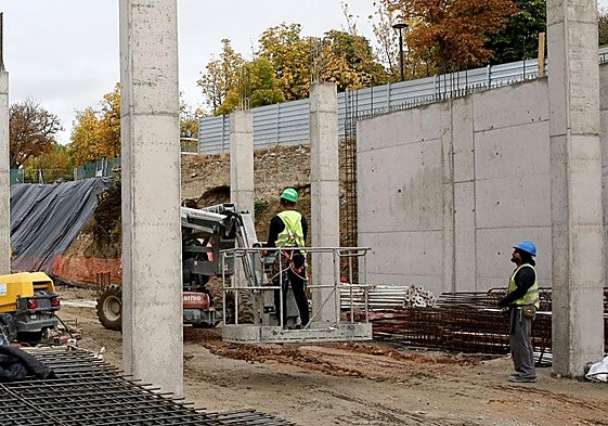 Trabajadores de la construcción.