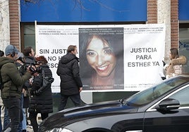 Cartel para solicitar justicia para Esther López el pasado mes de diciembre en las inmediaciones de los juzgados de Valladolid.