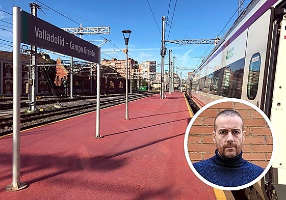 Estación de Valladolid. En detalle, Israel Durán, la persona que se lanzó a las vías para salvar al hombre.