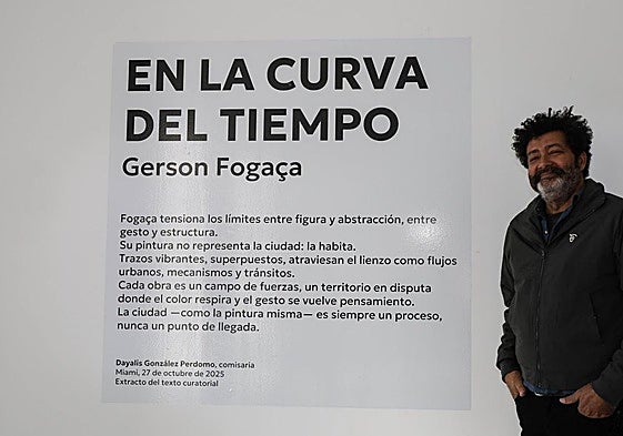 El artista, hoy en el centro cultural Lècrac.