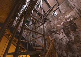 Estado del interior del edificio de la calle San José.
