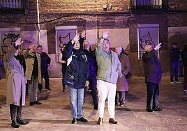 Exterior de la iglesia de Santa Marina el pasado 20 de noviembre durante la misa en honor a Franco.