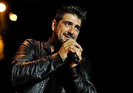 Antonio Orozco, durante un concierto en agosto.