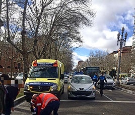 Imagen de archivo de un accidente anterior en Paseo de Zorrilla.