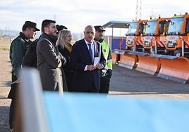Presentación de la campaña de vialidad invernal en Valladolid, esta mañana en Boecillo.