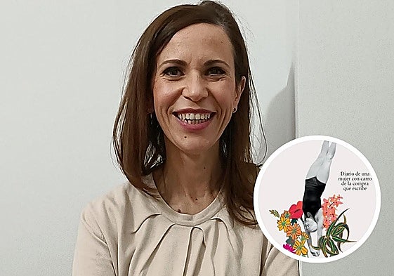La escritora y periodista Ángeles Caballero.Debajo a la derecha, la portada de su nuevo libro.