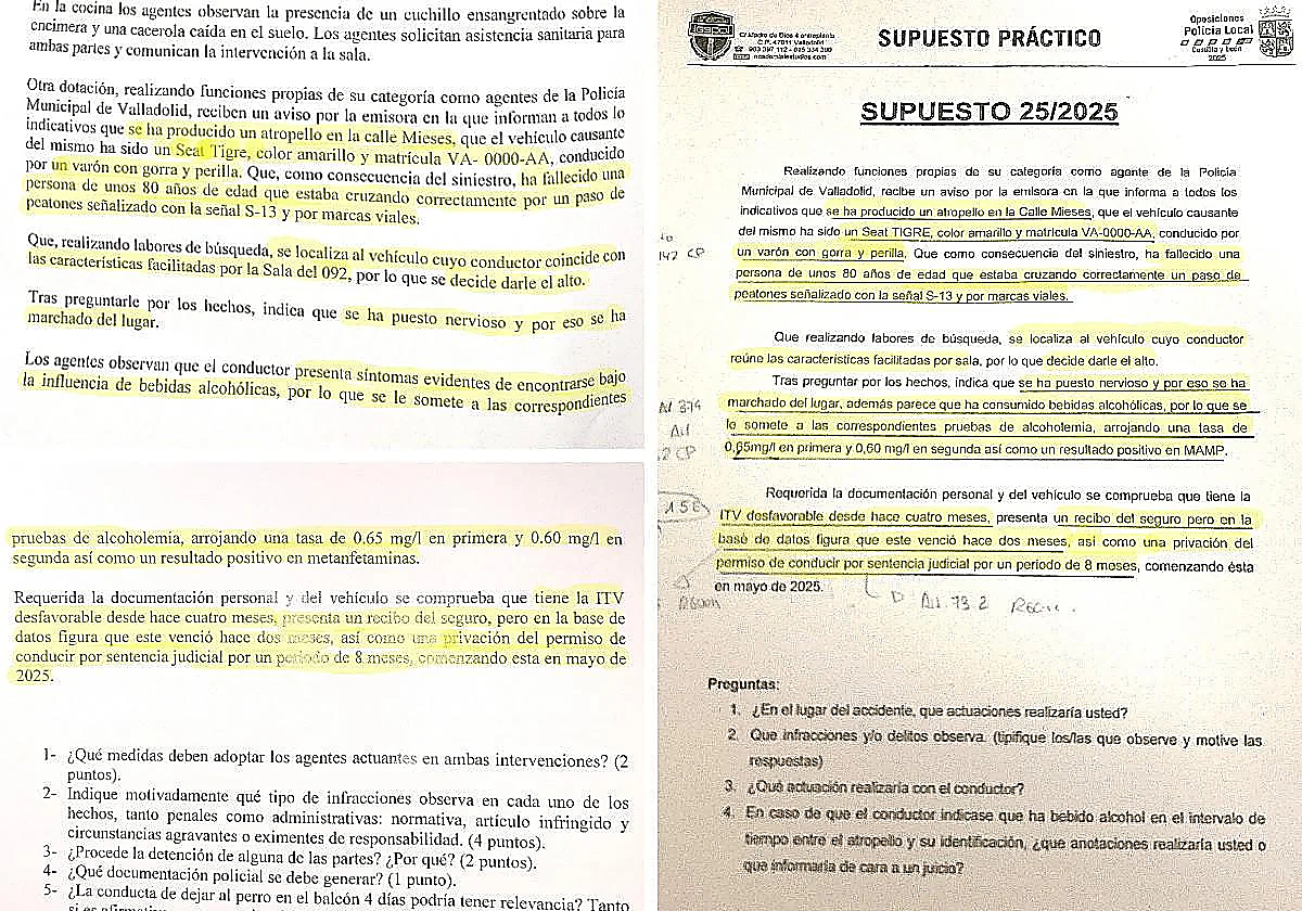 A la izquierda, examen oficial. A la derecha supuesto hecho en agosto en la academia iEspol.