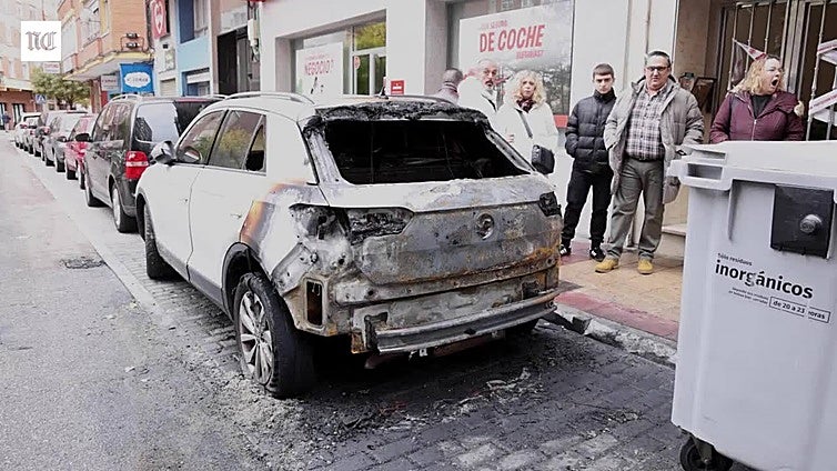 Noche de incendios en el barrio del Hospital en Valladolid