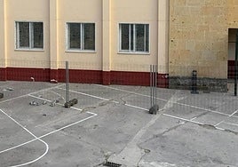 Vallas de obra cercan el recinto que cedía la UVA a La Aneja para gimnasia.