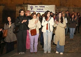 Concentración contra la violencia machista en la Plaza de San Martín de Segovia