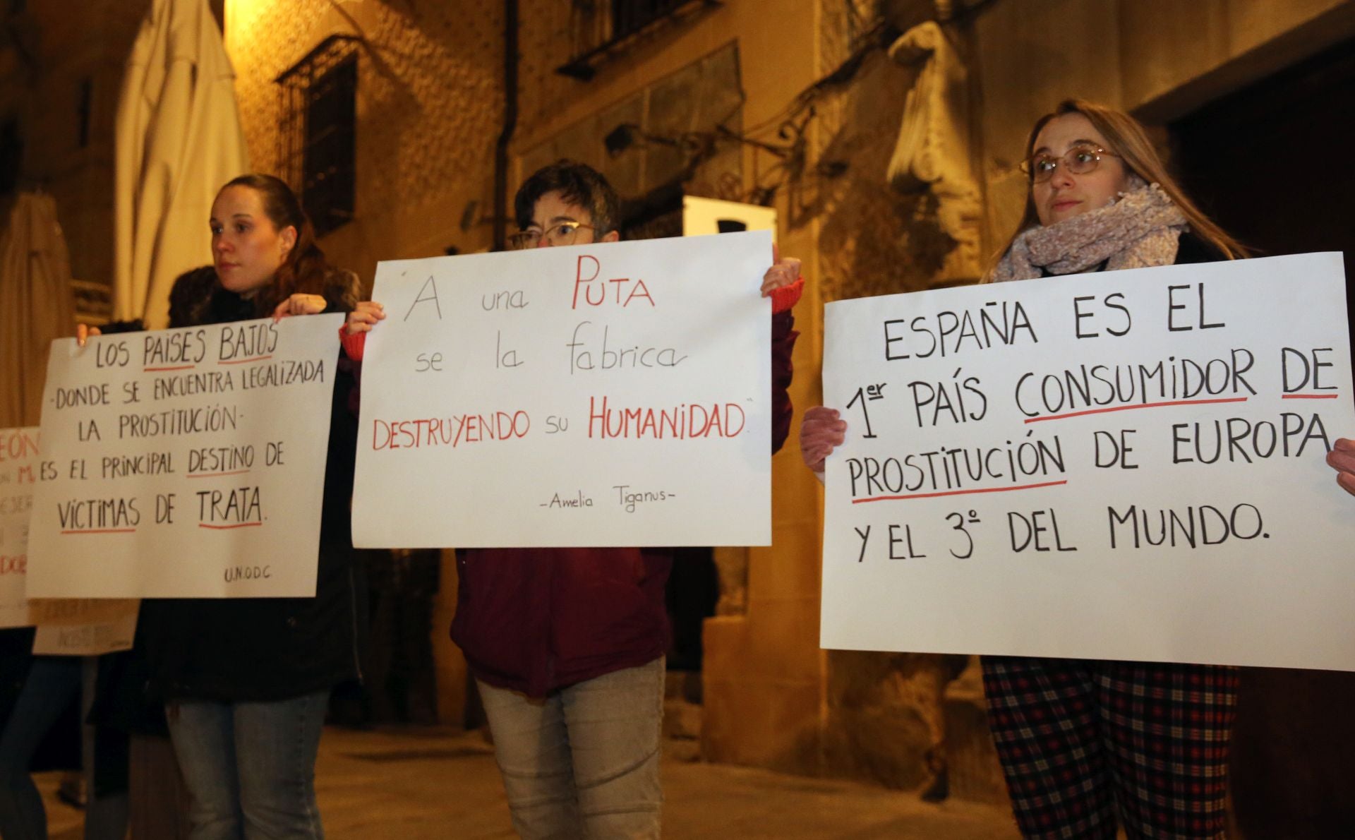 La concentración del 25N en Segovia, en imágenes