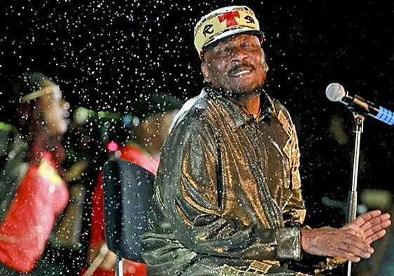 El cantante jamaicano Jimmy Cliff, en uno de sus conciertos.