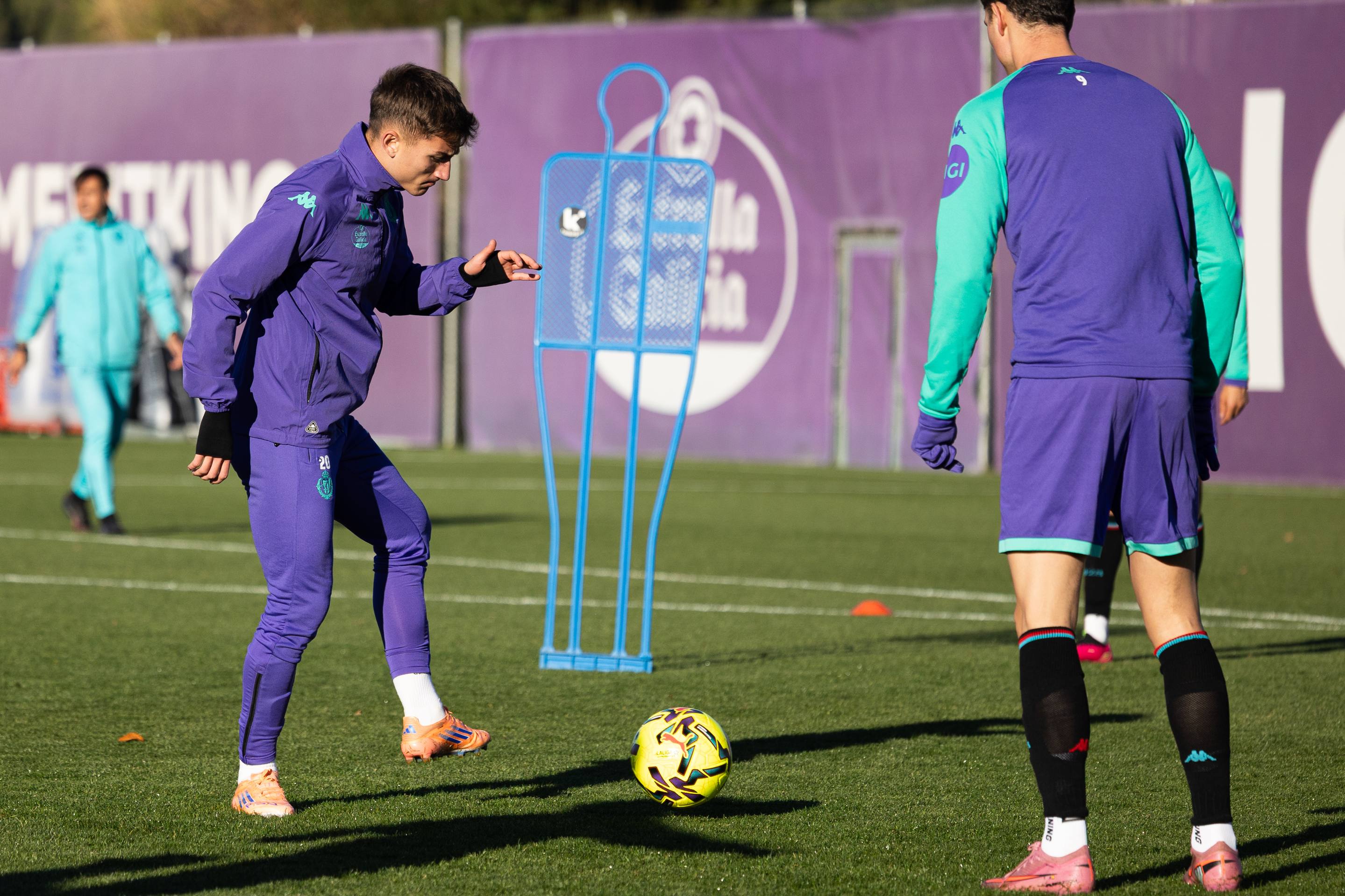 El entrenamiento del Pucela tras la derrota en Anoeta, en imágenes