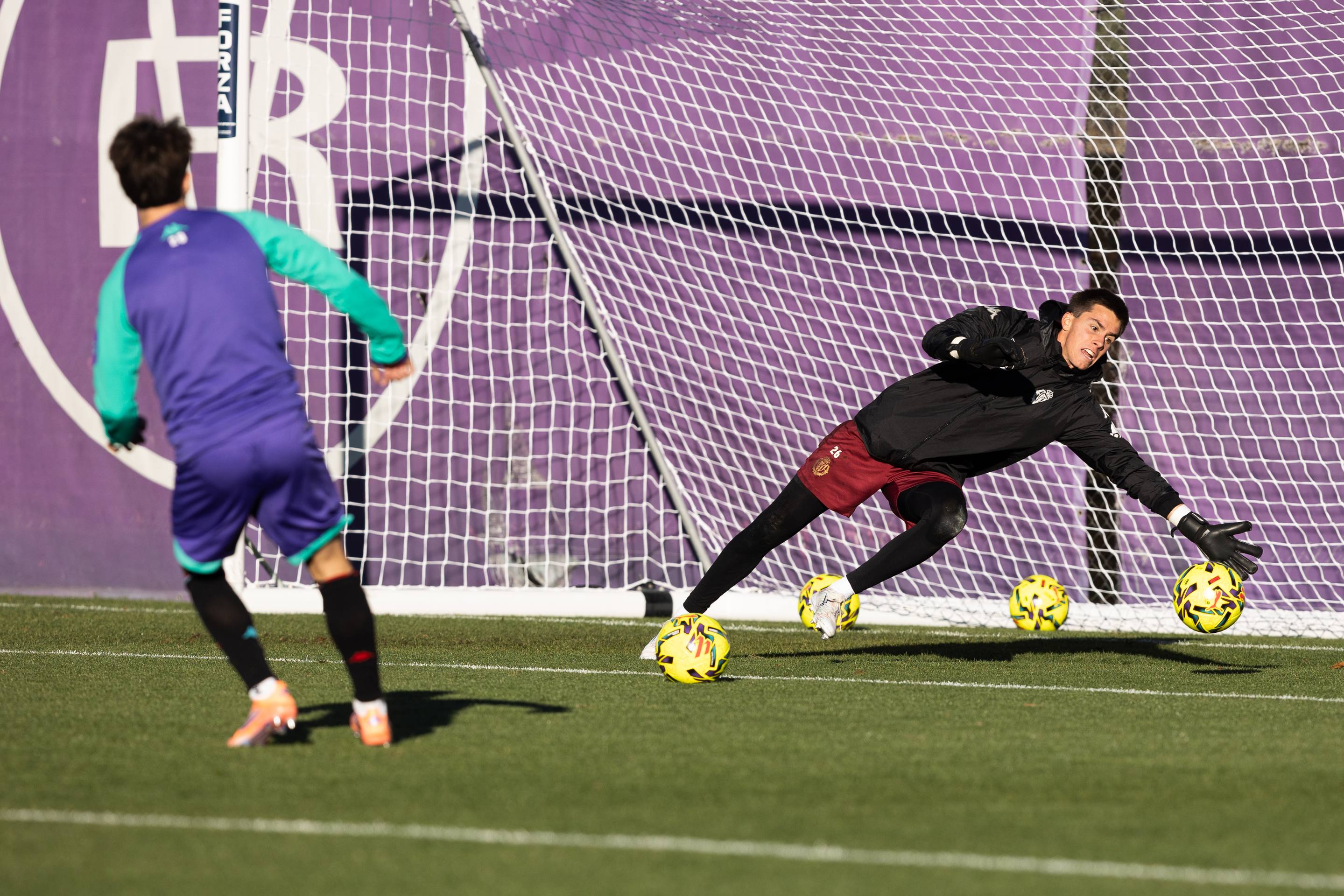 El entrenamiento del Pucela tras la derrota en Anoeta, en imágenes