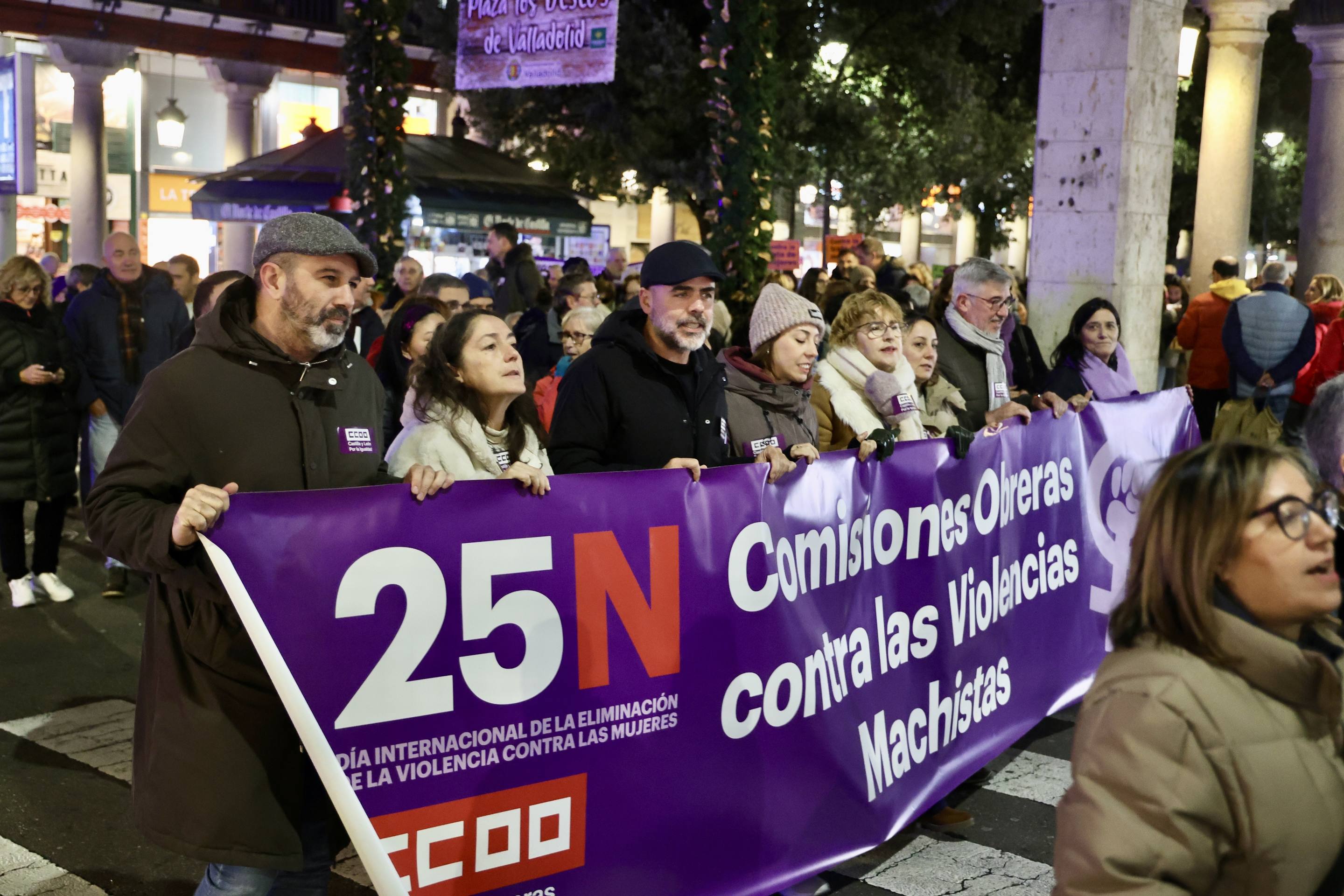 Las reivindicaciones por el 25N en Valladolid, en imágenes