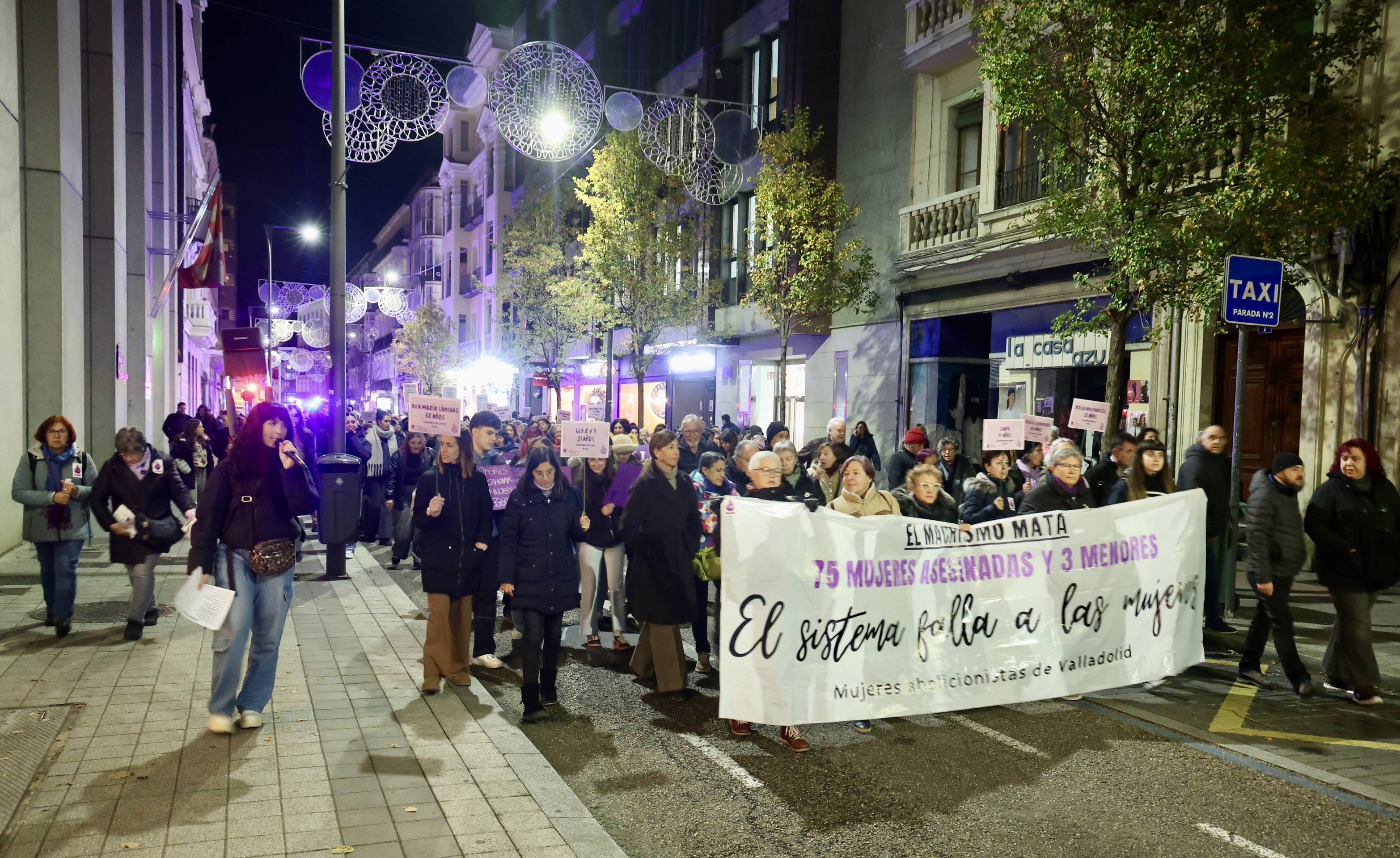 Las reivindicaciones por el 25N en Valladolid, en imágenes