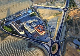Vista aérea del Hospital General y de los terrenos donde se prevé su ampliación.