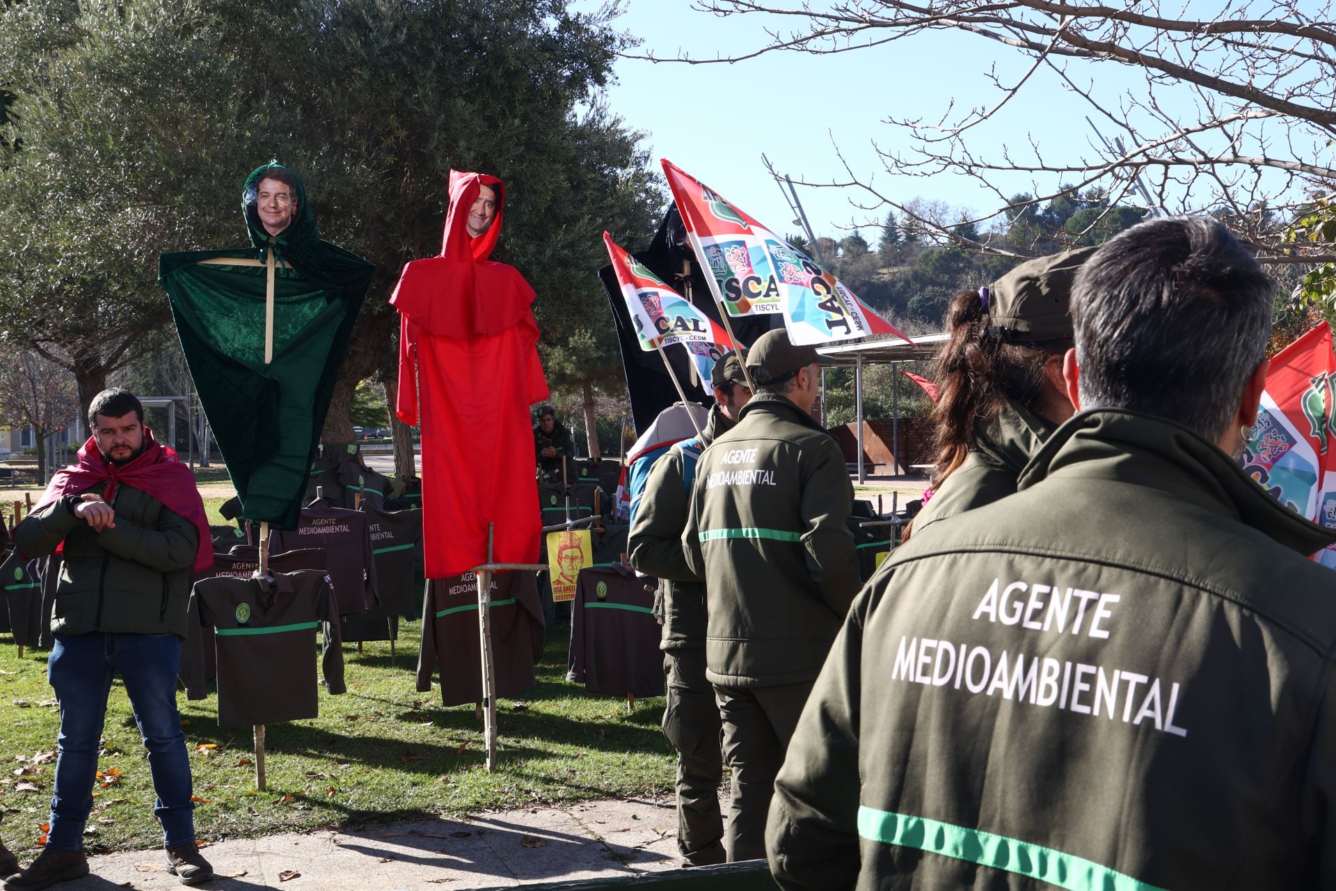 Protesta contra el decreto ley sobre el operativo de incendios presentado por la Junta de Castilla y León