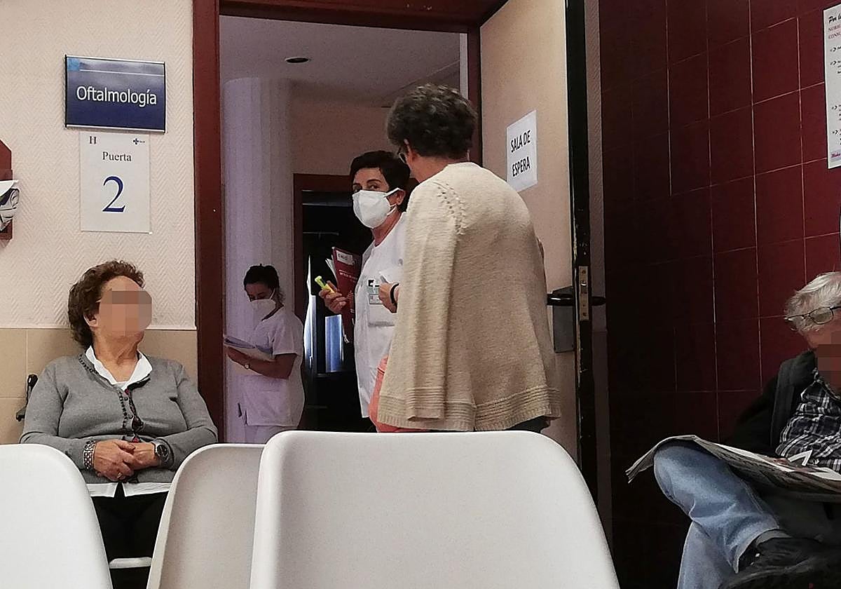 Sala de espera en una consulta del Hospital General Universitario de Segovia.