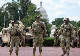 Miembros de la Guardia Nacional en Washington.