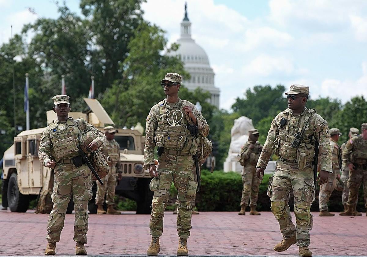 Miembros de la Guardia Nacional en Washington.
