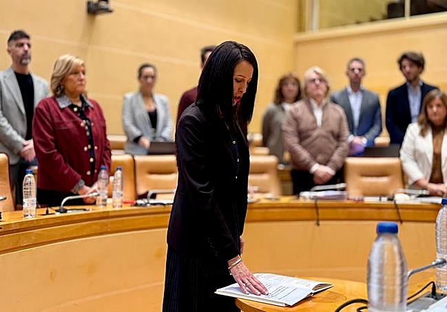 Berta Miguelález, durante su toma de posesión.