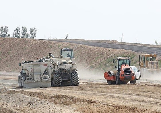 Obras en la A-11 el pasado verano.