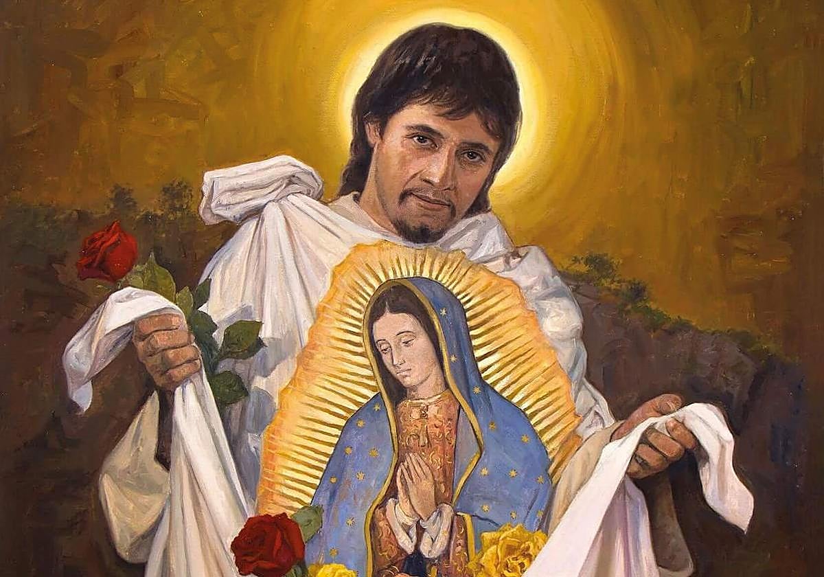 Representación de San Juan Diego, obra del pintor malagueño Raúl Berzosa