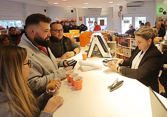 Chocolatería Trapa en Dueñas, en una imagen de archivo.