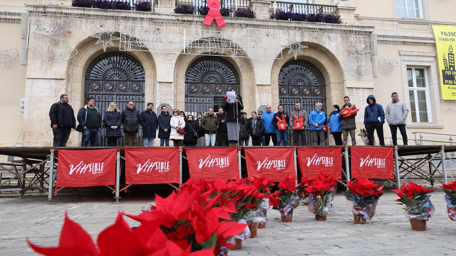 Palencia conmemora el Día Mundial del Sida en la Plaza Mayor