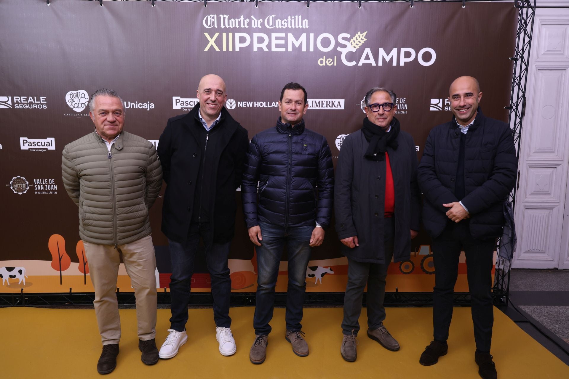 Gonzalo Oviedo, agricultor; Jesús San José y Óscar Mínguez, de Nueces Ribera del Duero, y Roberto López y Víctor López, de Paralcampo.