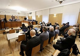 Inicio del juicio por la trama eólica el pasado mes de septiembre en la Audiencia de Valladolid.